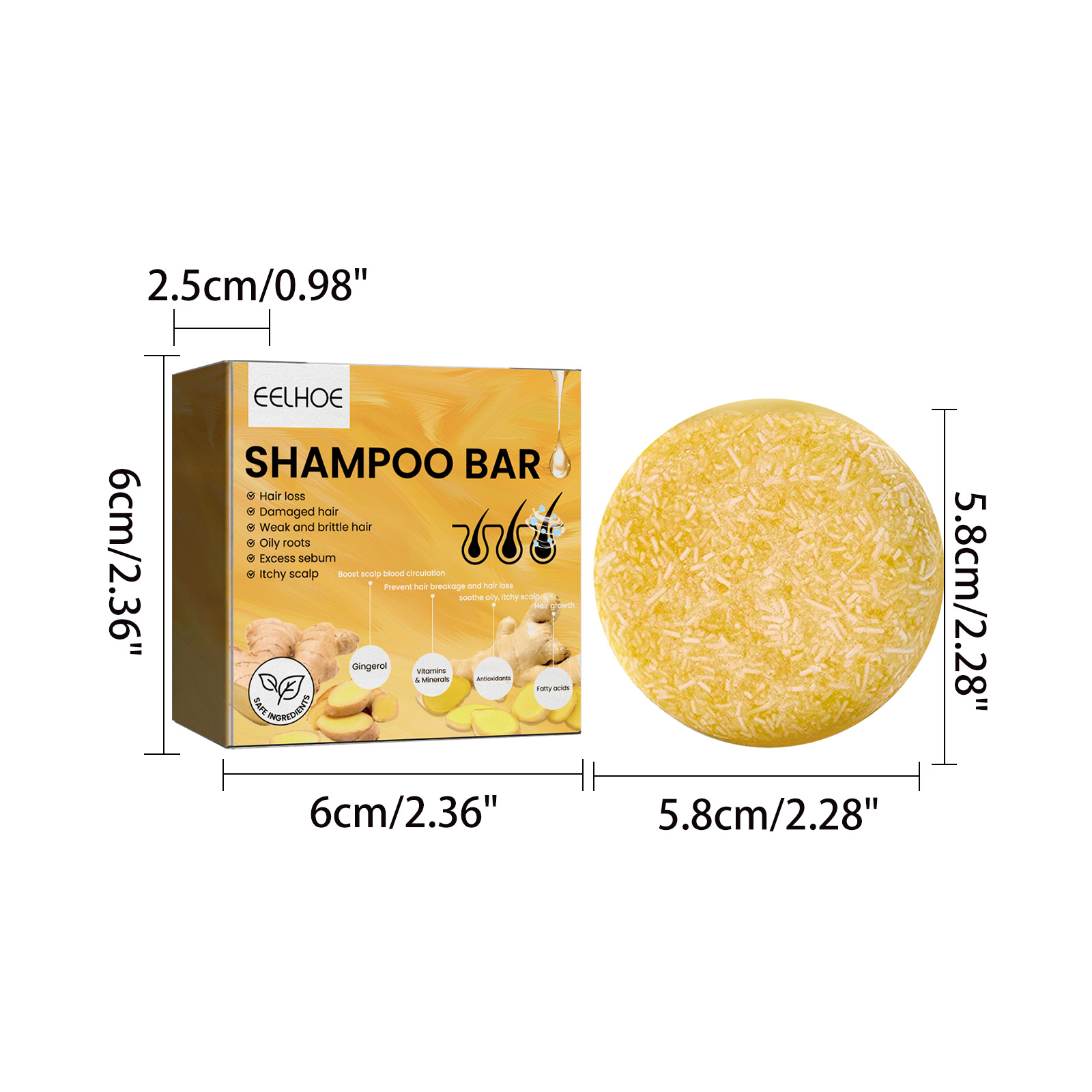 Natural Ginger Hair Shampoo Ba - đánh giá và giá Hair Care Natur