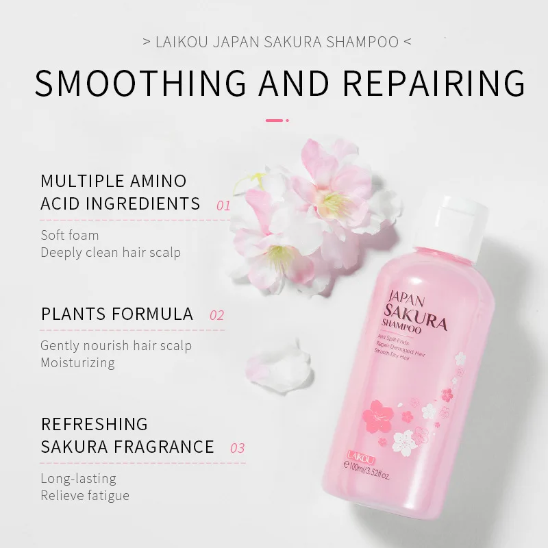 LAIKOU Japan Sakura  Shampoo R - đánh giá và giá Hair Care Vitamin
