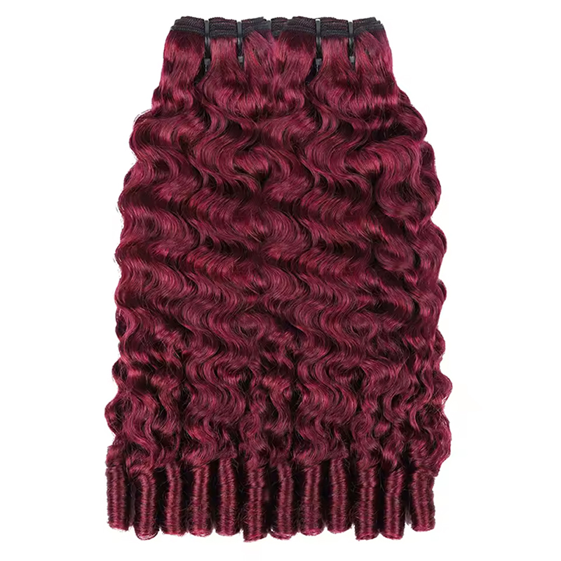 99J Burgundy Burmese Curly Bun - đánh giá và giá Hair Care Women