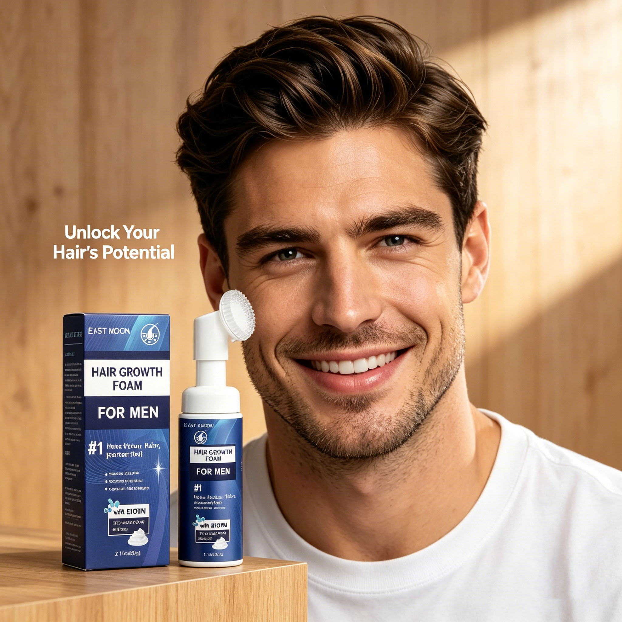 Hair Growth Foam Silicone Brus - đánh giá và giá Hair Care Natur