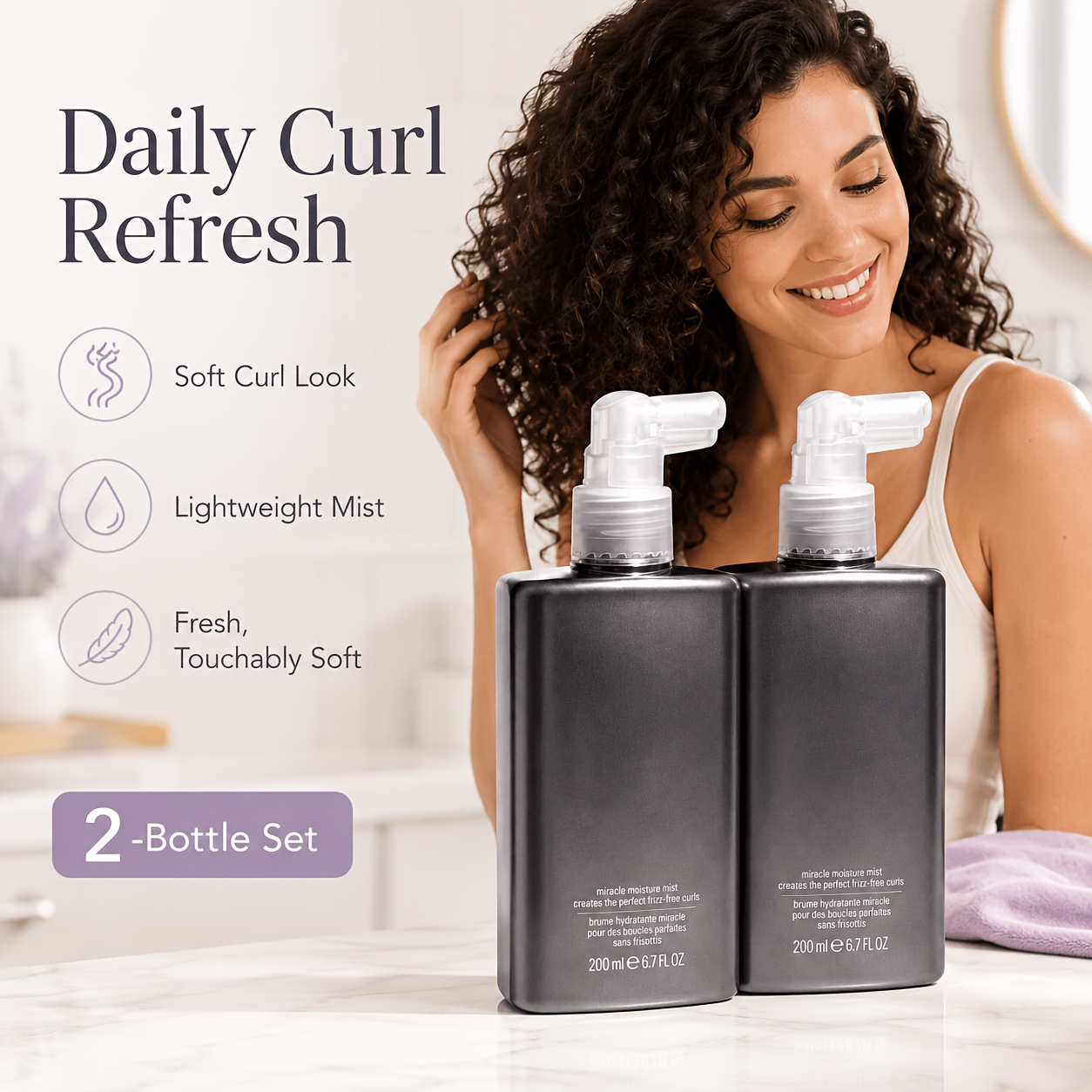 Curl Care Moisture Spray, Ligh - đánh giá và giá Hair Care For Wavy Hair