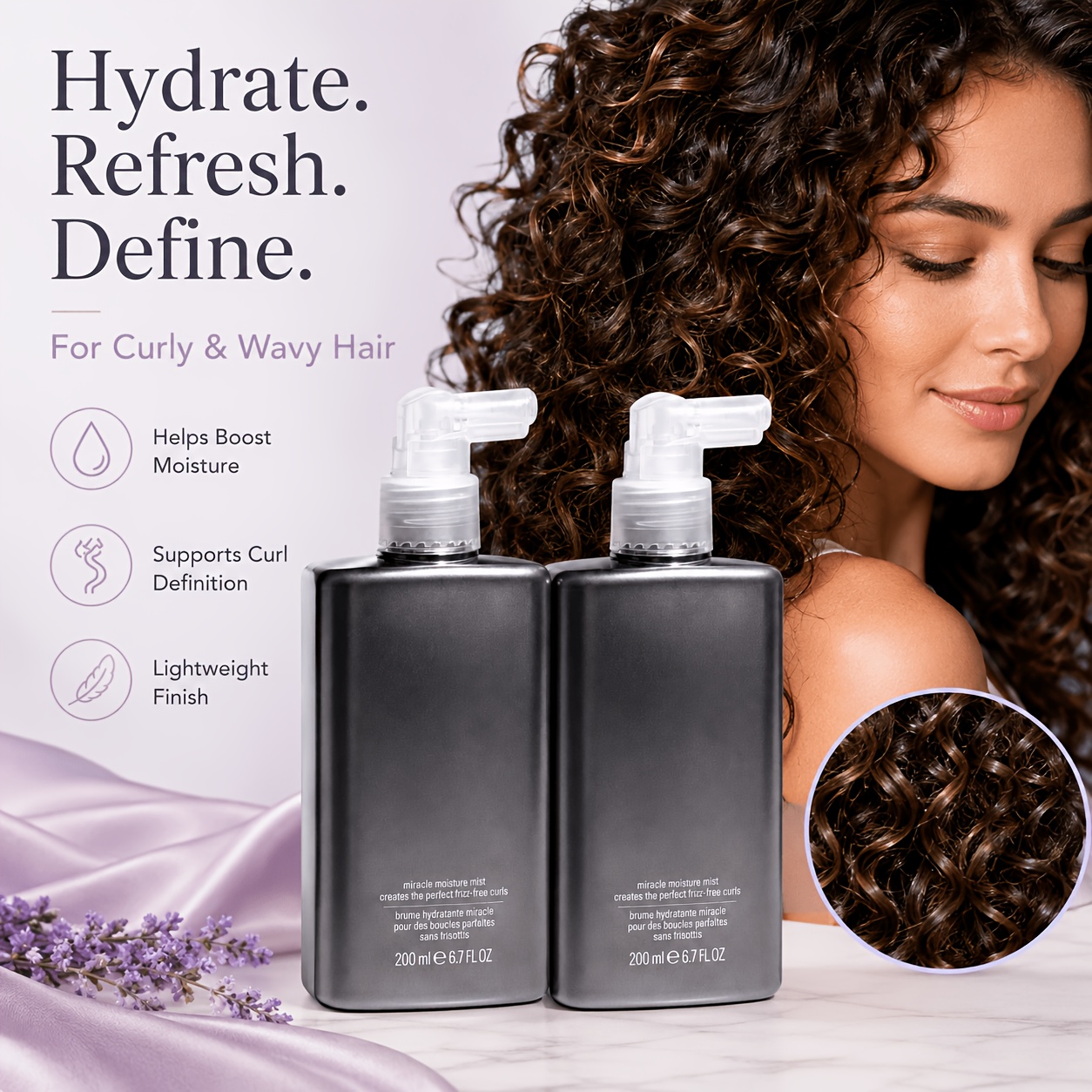 Curl Care Moisture Spray, Ligh - đánh giá và giá Hair Care For Wavy Hair