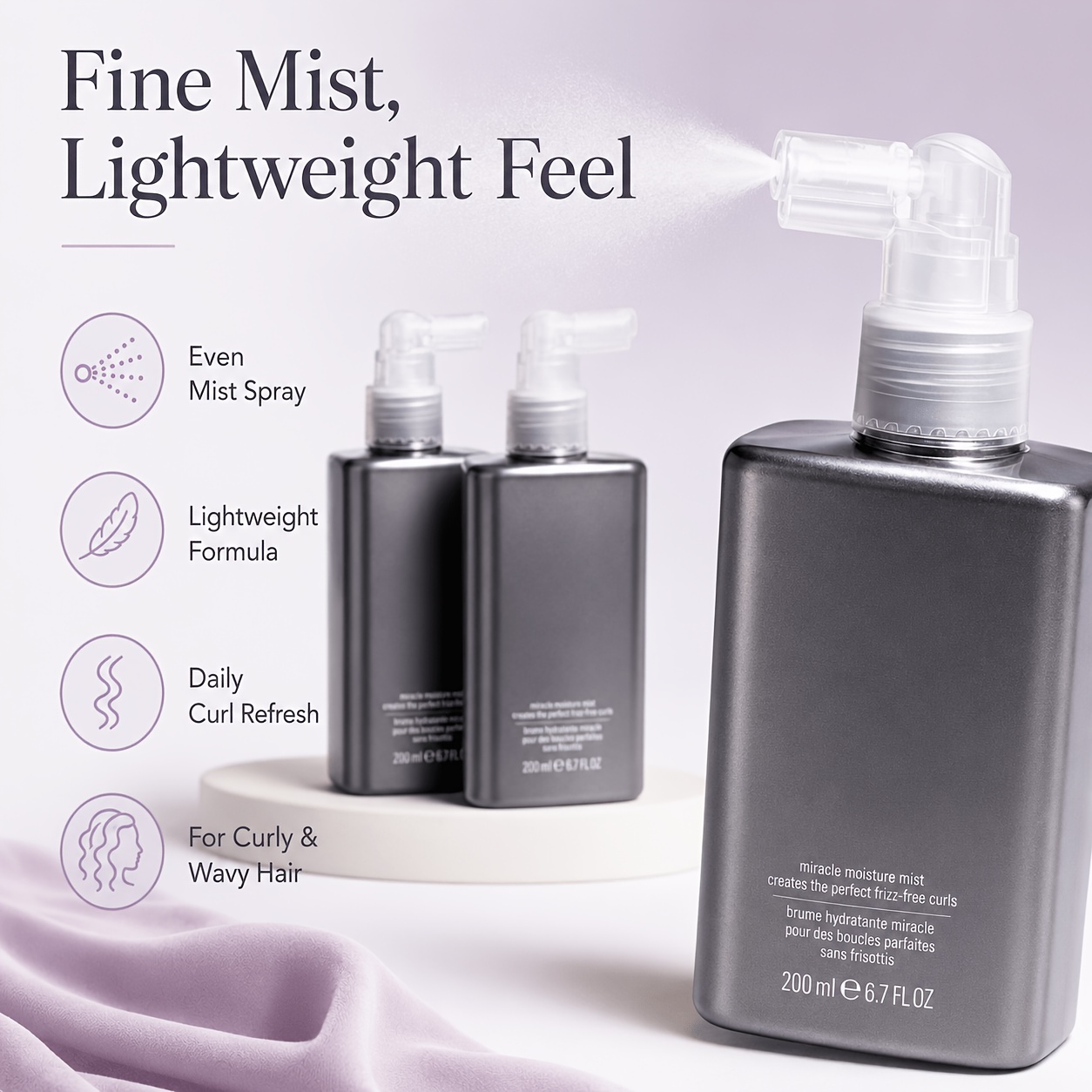 Curl Care Moisture Spray, Ligh - đánh giá và giá Hair Care For Wavy Hair