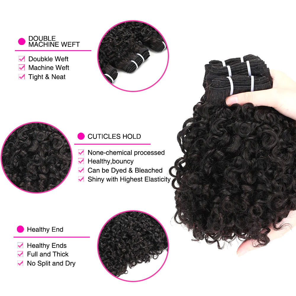 12A Pixie Curls Bundles Bouncy - đánh giá và giá Hair Care Women