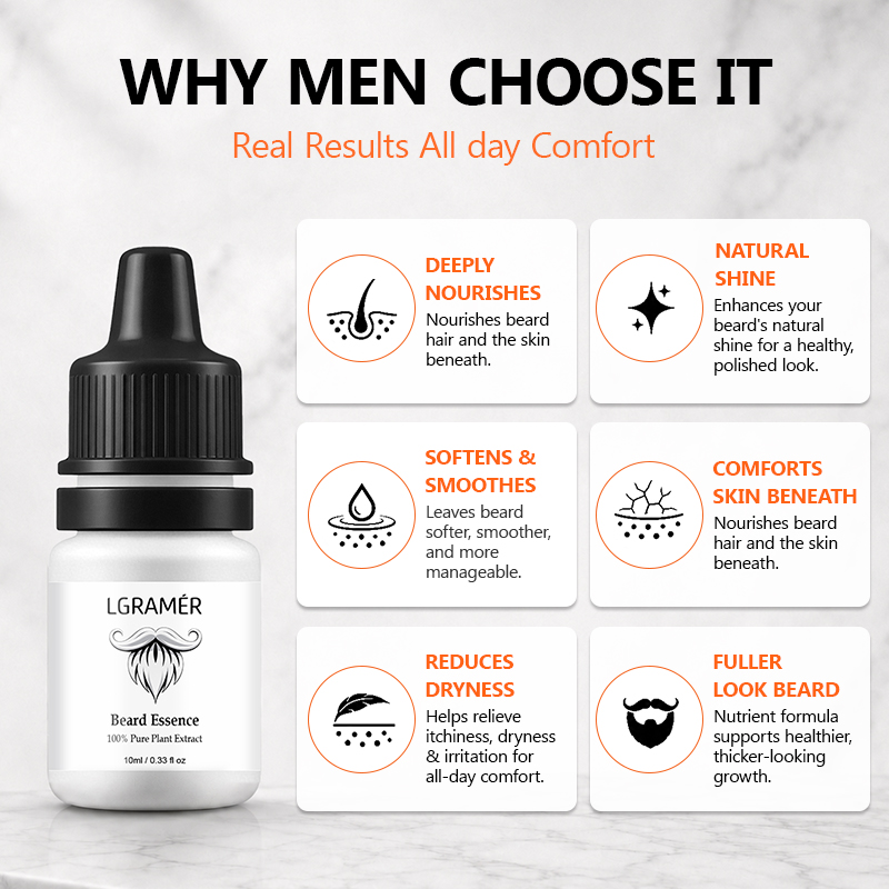 Men's Beard Growth Serum Nouri - đánh giá và giá Hair Growth Serum Oil