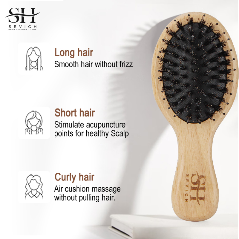 Natural Boar Bristle Hair Fluf - đánh giá và giá Hair Care Natur