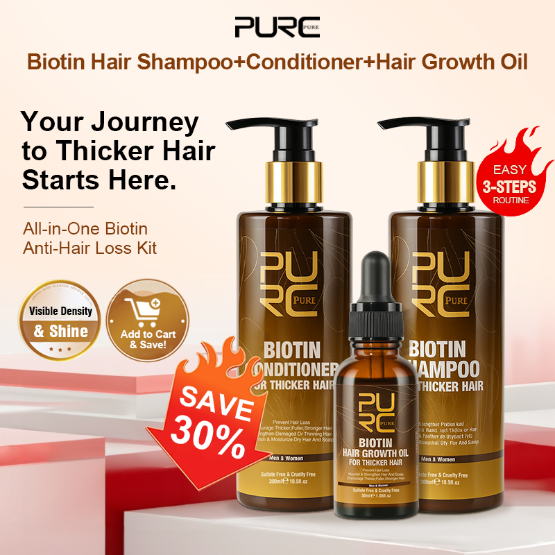PURC Biotin Hair Growth Oil Sh - đánh giá và giá Keratin Treatment Set